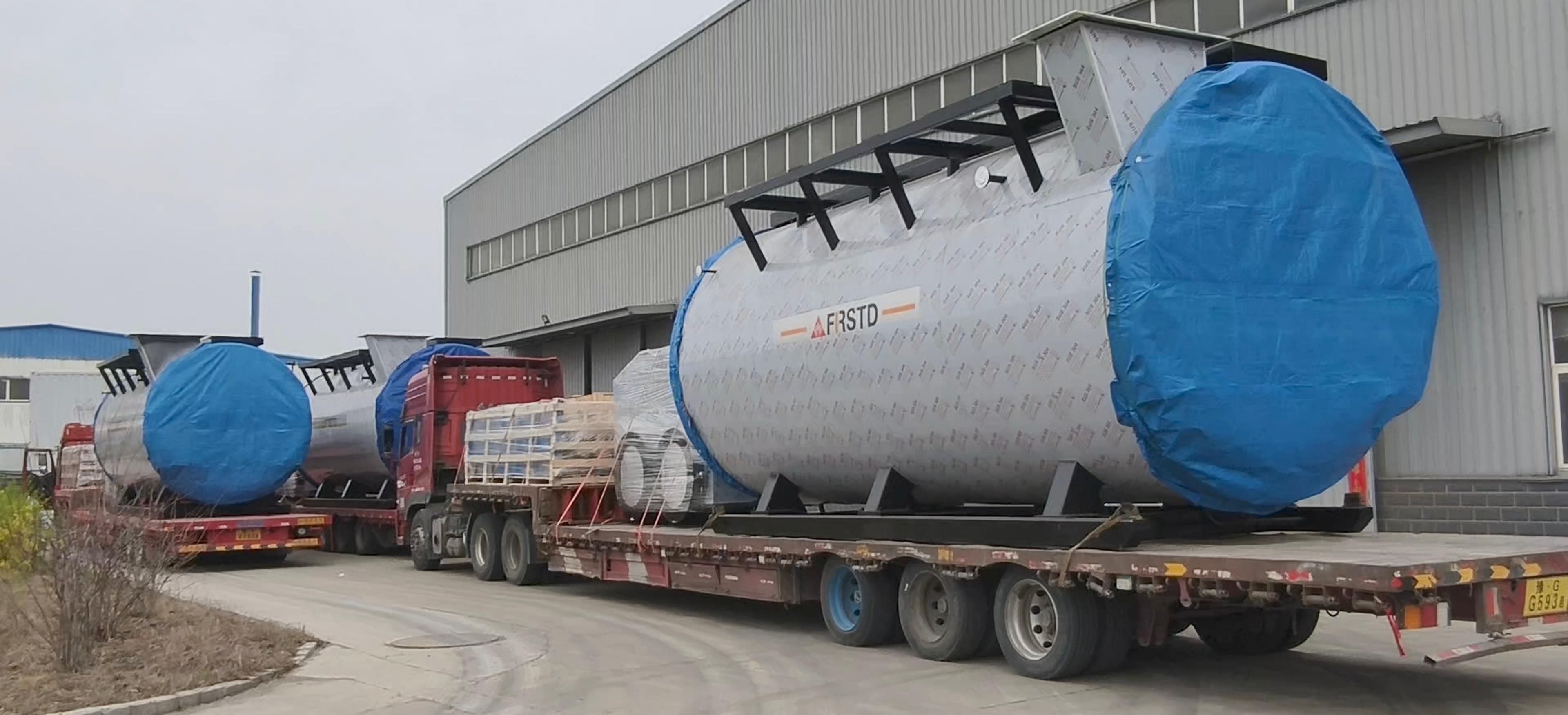 Four 15-ton integrated air-preheater steam boilers shipped to a leading lithium battery manufacturer’s Chaohu project!