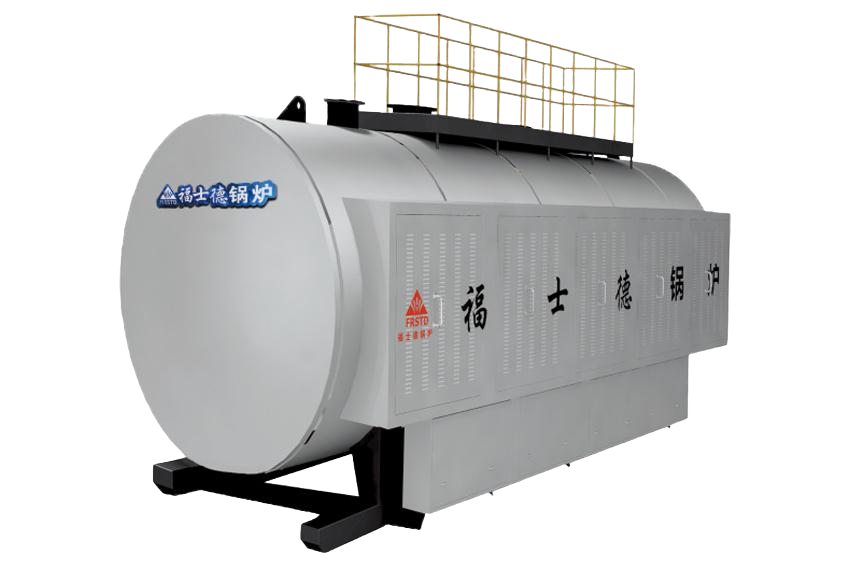 Natural gas horizontal boiler for efficient industrial heating