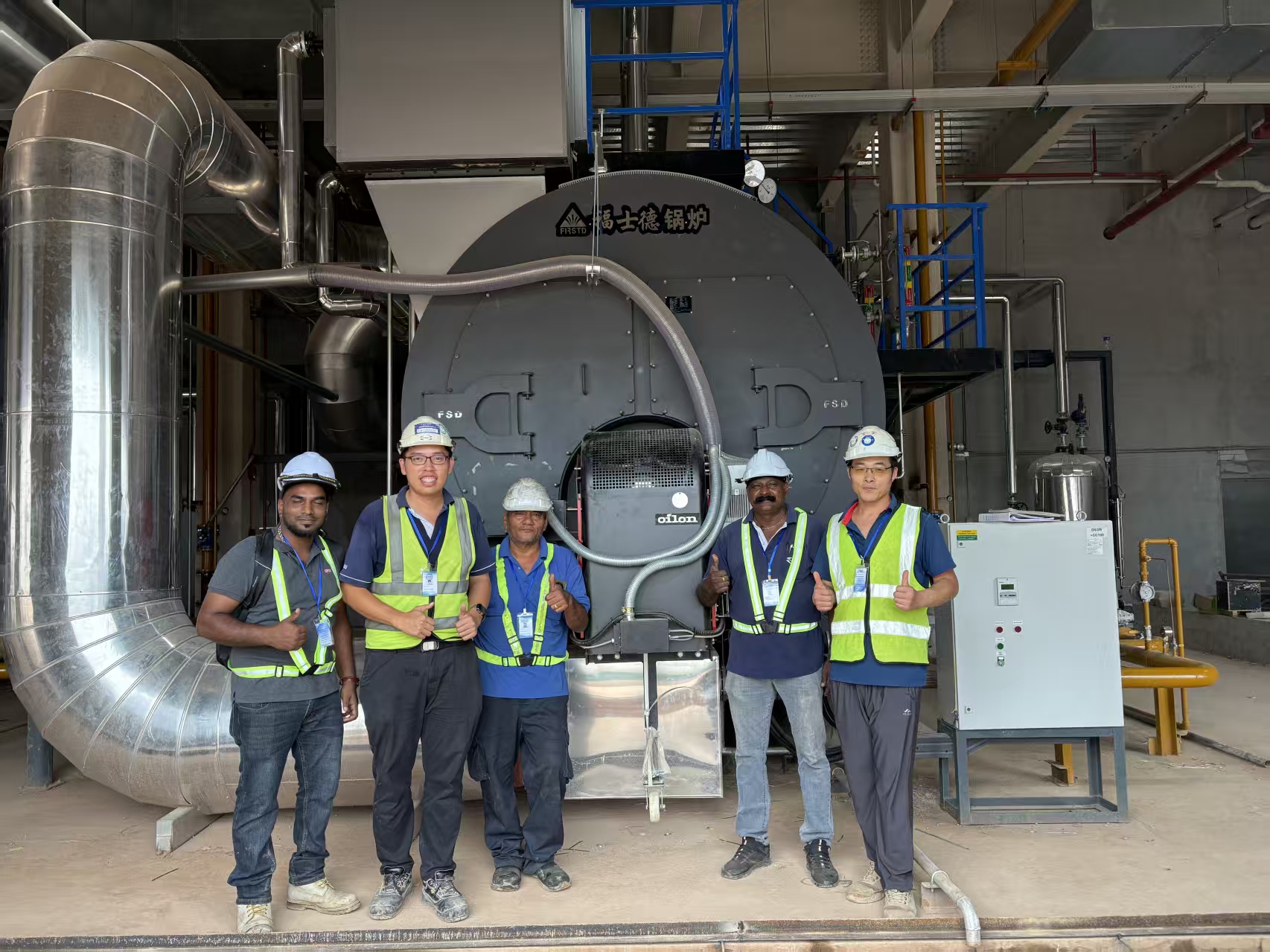 The Malaysian project is running stably! FIRSTD's two 10-ton air preheating integrated steam boilers have received positive feedback from customers